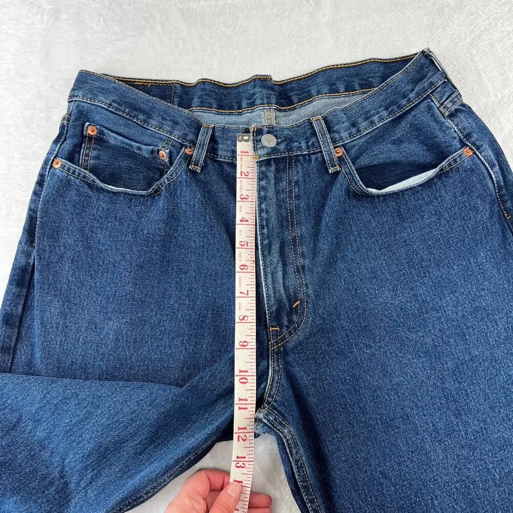 Levi's 550 Relaxed Fit Denim Blue Jeans men's size 34X28